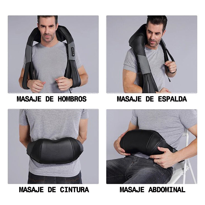  Masajeador de hombros con calor para cuello y espalda