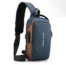 Mochila Antirrobo - Pechera Morral con Clave Impermeable Con puerto USB