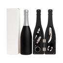 Set para botellas de vino -  Sacacorcho, vertedor, tapón, anillo antigoteo y cortador de papel aluminio.