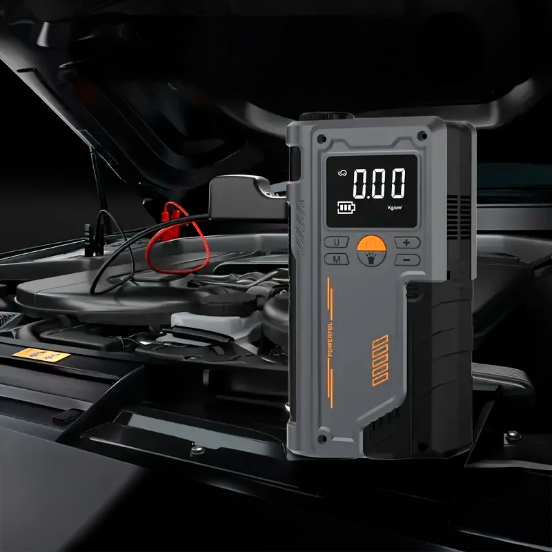 Arrancador De Batería De Vehiculo Universal + Inflador 2 En 1 Compresor