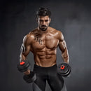 Set Pesas 30kg Convertible A Barra Y Pesa Rusa Mancuernas