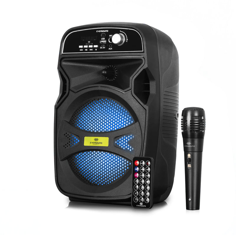 Parlante Bluetooth Eversound EV1021 Con Bocina de 6,5” Karaoke Incluye Microfono