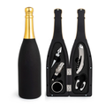 Set para botellas de vino -  Sacacorcho, vertedor, tapón, anillo antigoteo y cortador de papel aluminio.