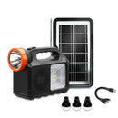Kit Solar Portatil Parlante Bluetooth Linterna con 3 Focos más Power Bank más Panel solar
