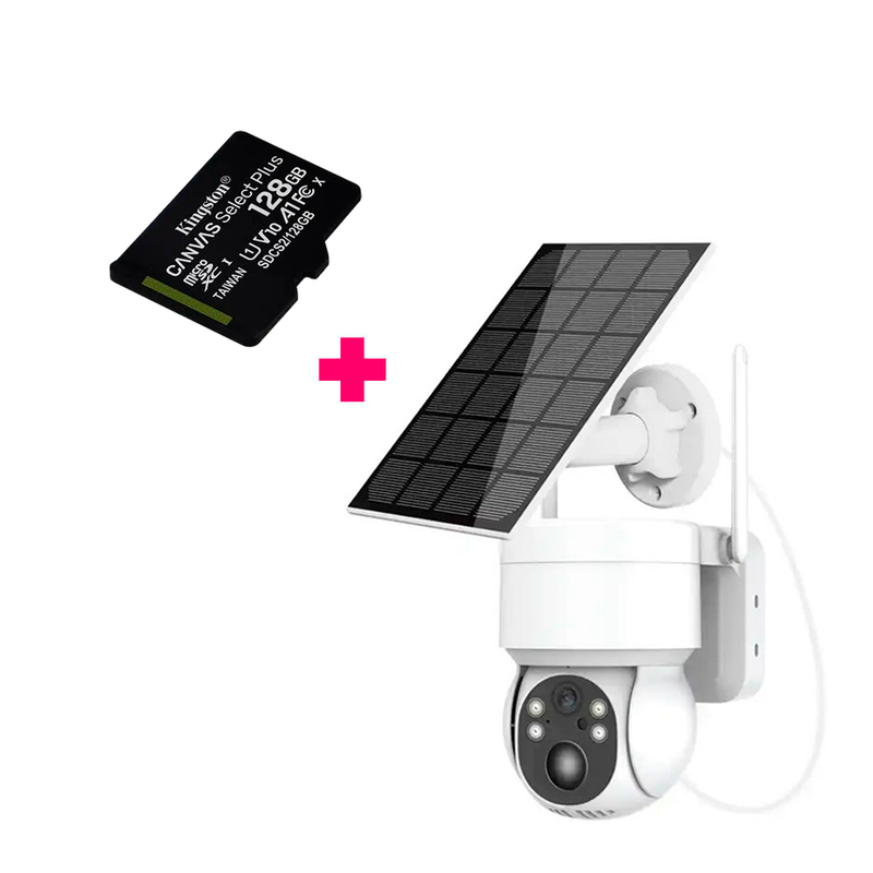 Camara Ip Solar WIFI Bateria Recargable + Memoria 128GB