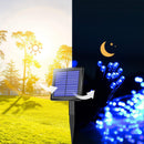 Tira De 200 Luces Led Navideñas Multicolor Panel Solar 20 metros