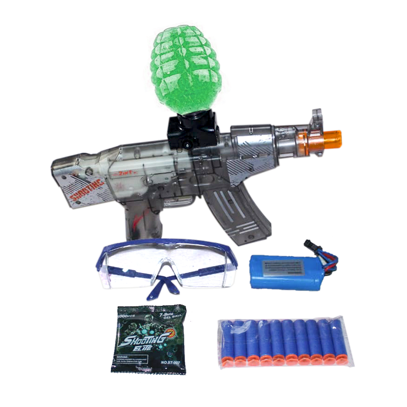 Pistola De Hidrogel Juguete Ak47 Metralleta LED + Lentes + Dardos