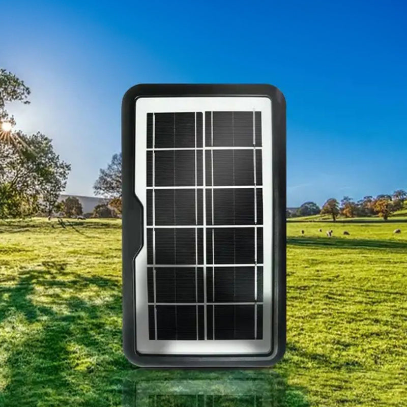 Kit Solar Portatil Parlante Bluetooth Linterna con 3 Focos más Power Bank más Panel solar