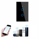 Interruptor de Pared WiFi  2 Tomas - Sin Neutro - Incluye Capacitor - Alexa y Google