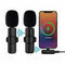Microfono Inalambrico M20 de Solapa Dual Para Celulares iPhone O Tipo C 2 En 1