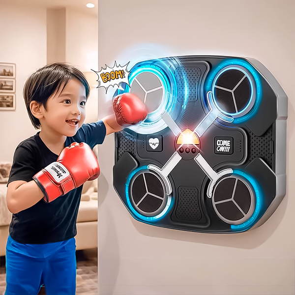 Maquina De Boxeo Musical Bluetooth Con Guantes Para Niños