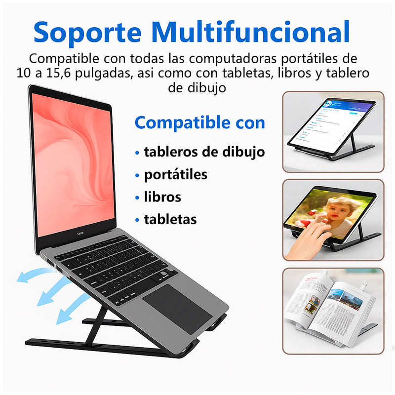 Soporte Aluminio Plegable Para Laptop - Macbook Regulable