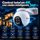 Camara IP Wifi Ezviz H80X 4k 360° Audio Bidireccional Zoom Alexa Seguridad Exterior