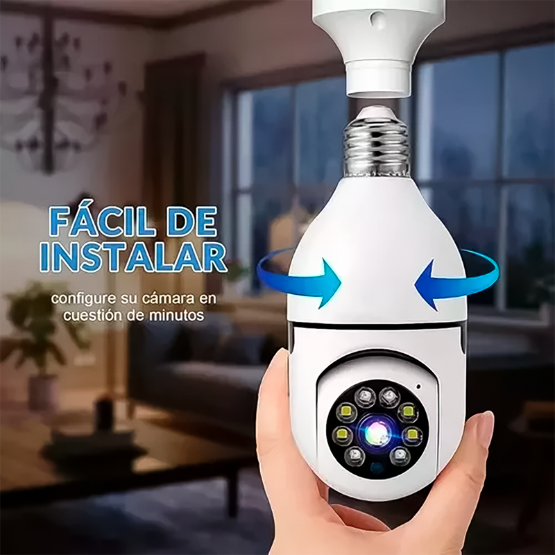 Foco Camara IP Espia Vigila en Tiempo Real Desde El Celular ...