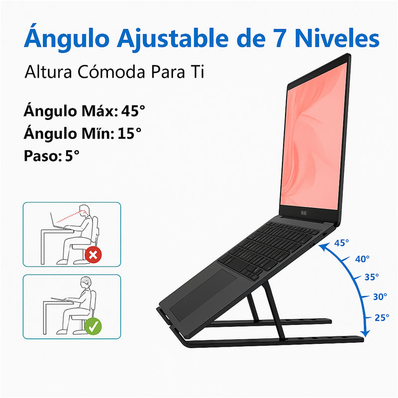 Soporte Aluminio Plegable Para Laptop - Macbook Regulable