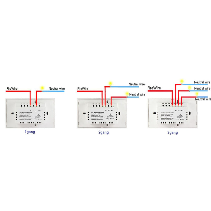 Interruptor de Pared con WiFi de 2 Tomas Alexa y Google