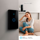 Interruptor de Pared WiFi  1 Toma - Sin Neutro - Incluye Capacitor - Alexa y Google
