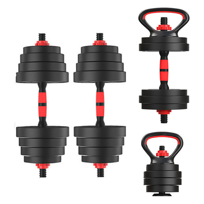 Set Pesas 30kg Convertible A Barra Y Pesa Rusa Mancuernas