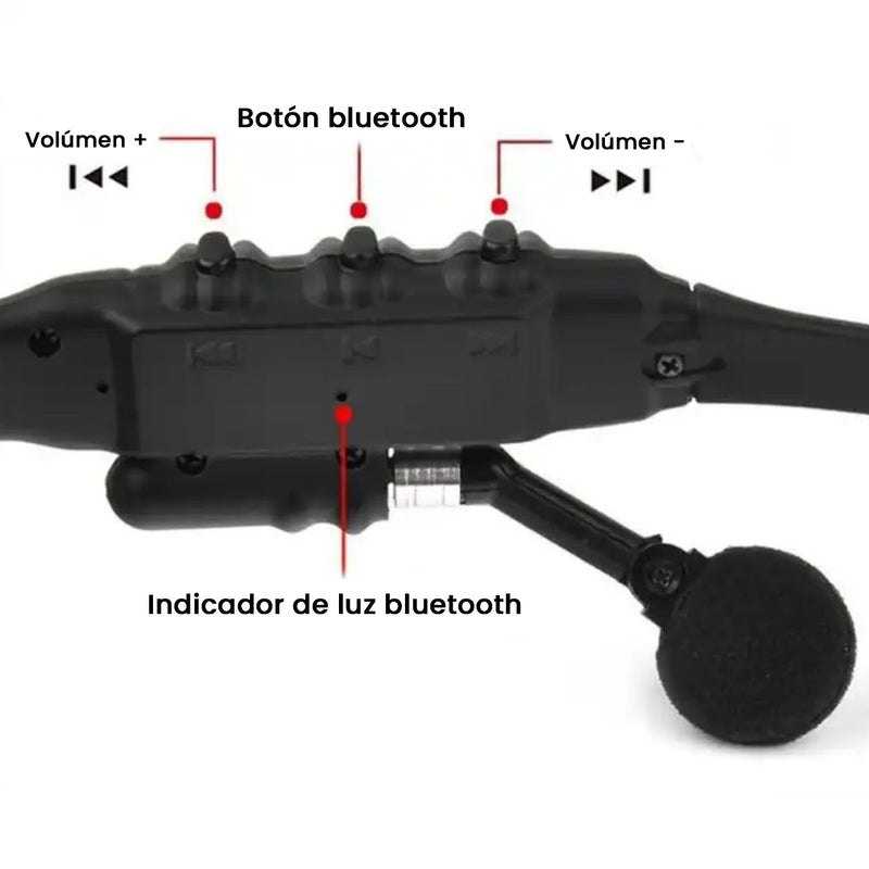 Lentes de Sol Auriculares Bluetooth con Microfono y Lunas Intercambiables Unisex