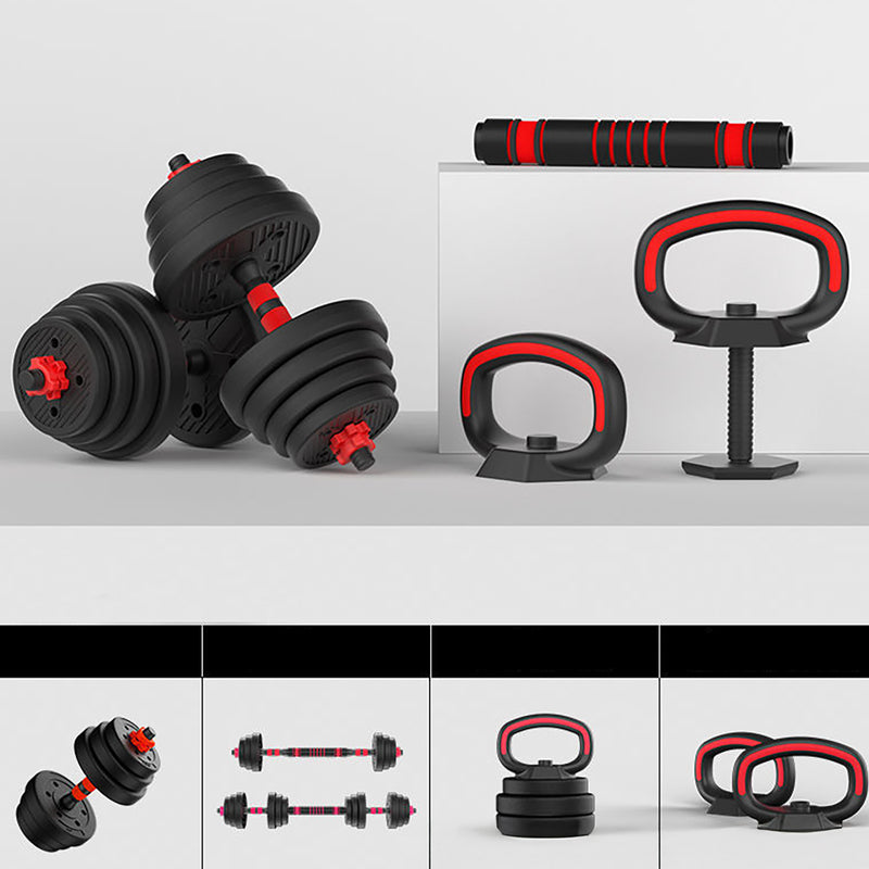 Set Pesas 30kg Convertible A Barra Y Pesa Rusa Mancuernas