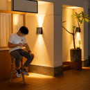 Lámpara solar de pared con proyección doble - Luz cálida (3000 K)