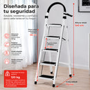 Escalera Plegable 5 Pasos Resistente Y Antideslizante Hasta 120KG