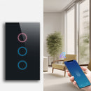 Interruptor de Pared WiFi  3 Tomas - Sin Neutro - Incluye Capacitor - Alexa y Google
