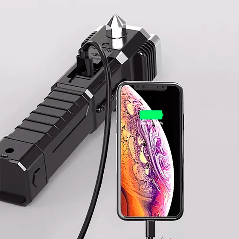 Linterna Martillo Recargable Usb Potente Luz Power Bank