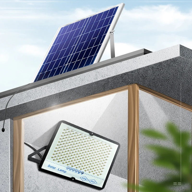 Lampara 100W más Panel Solar de 12,000mah más Control Remoto – Digital Peru