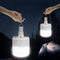 Foco Lampara Luz Led Recargable Solar Usb Portatil Exterior Colgable