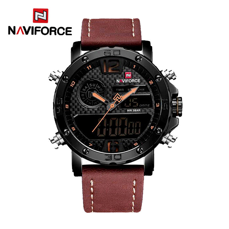 Reloj Naviforce  NF9134M Analógico y Digital de Cuero