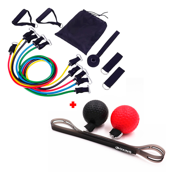 Bandas Elásticas + Pelotas de Entrenamiento para Box