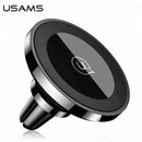 Cargador Inalambrico USAMS  US-CD44 Para Auto 2 en 1 con Holder Magnetico