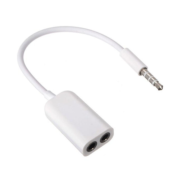 Adaptador Splitter 3.5mm 2 Salidas para Audifonos / Parlantes