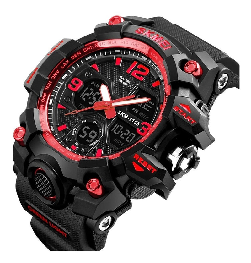 Reloj SKMEI 1155B Analogico y Digital Acuático Antigolpes Cronometro y Alarma