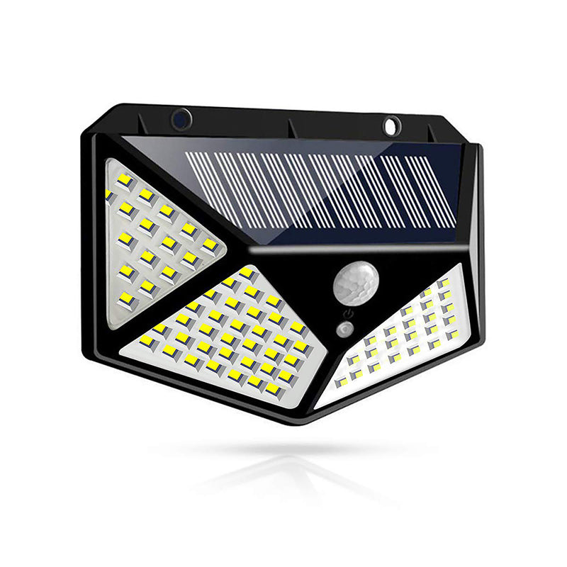 FOCO EXTERIOR SOLAR SENSOR MOVIMIENTO BATERIA 100 LEDS