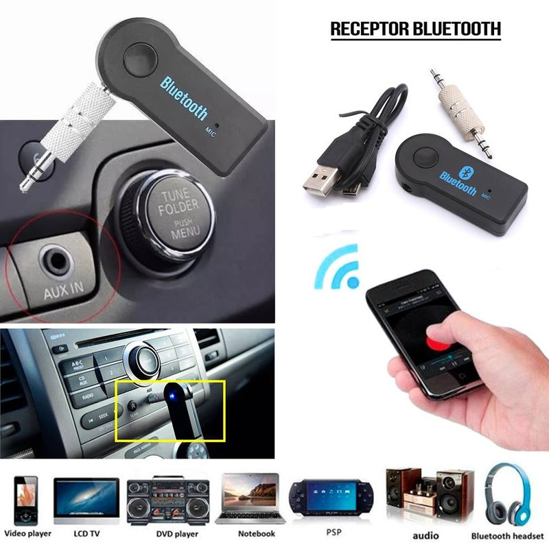 Receptor USB Bluetooth 3.5mm Musica Llamadas - Cuenta con Microfono