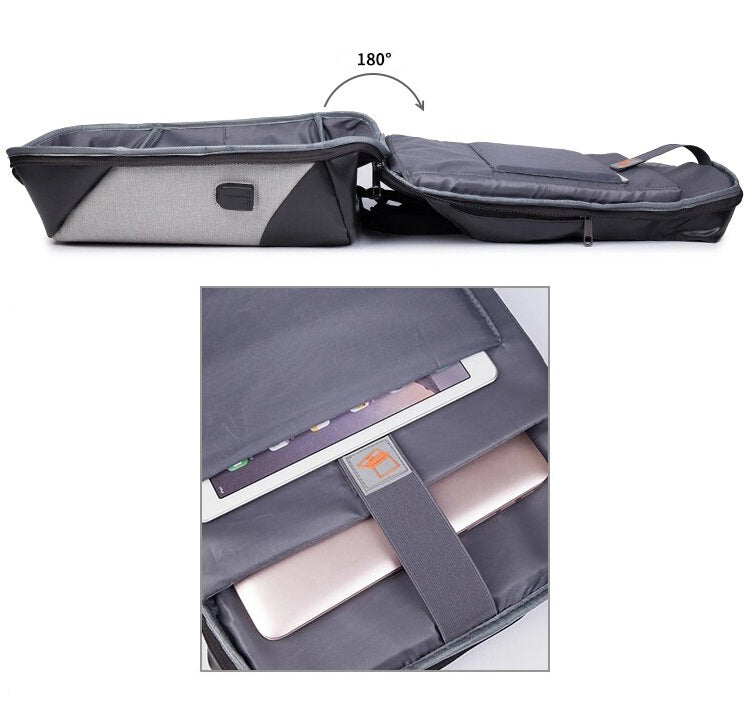 Mochila Anti robo ULTRABYTE MOD2 Para Laptop con Puerto De Carga Usb, Puerto para Audifonos 3,5mm y Candado