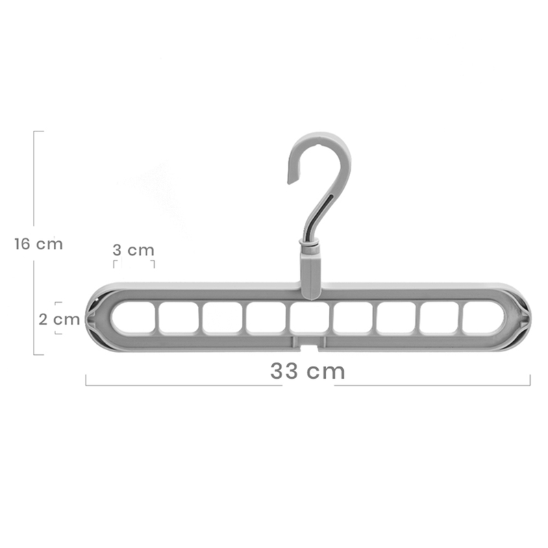 Pack: 4 Unidades de Colgador de Ropa Giratorio Mágico