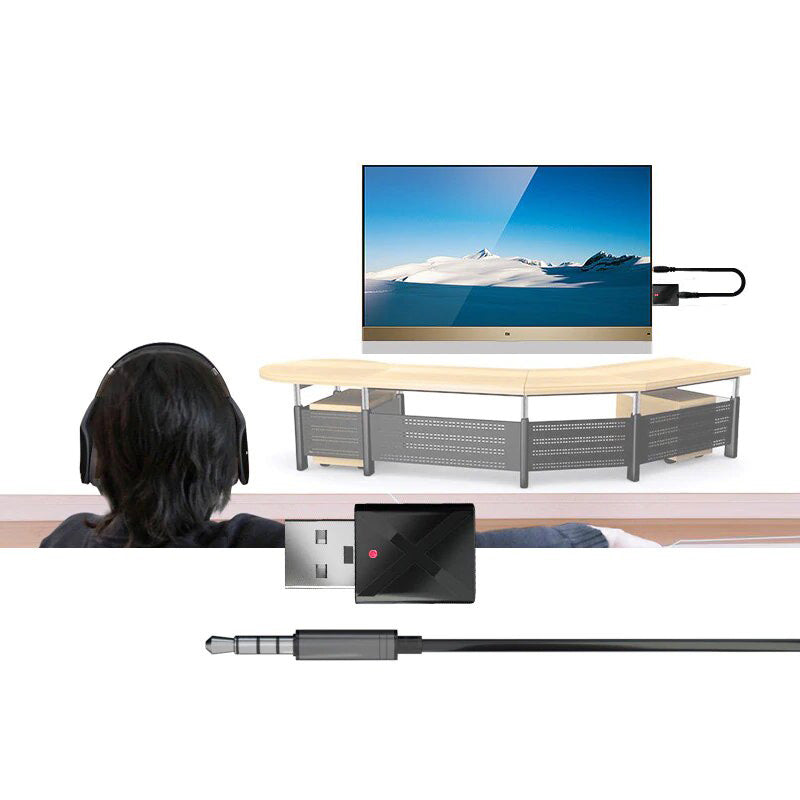 Transmisor Bluetooth 5.0 con Conexion Auxiliar para TV PC Radio Autoradio