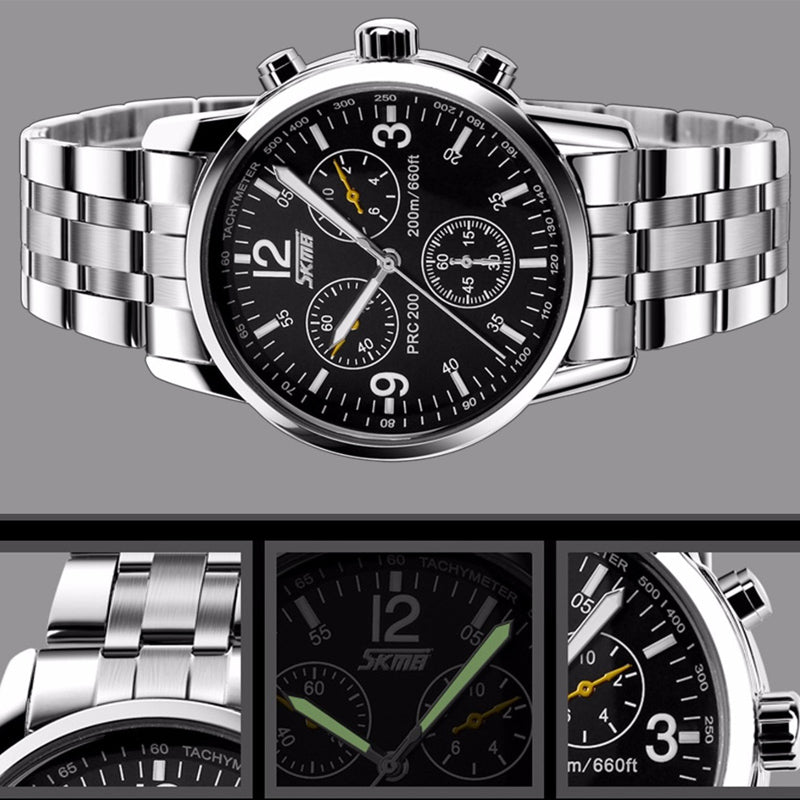 Reloj SKMEI 9070 Analógico de Acero Inoxidable