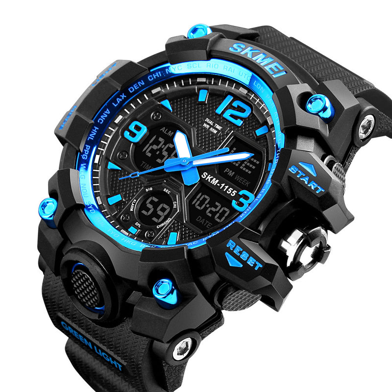 Reloj SKMEI 1155B Analogico y Digital Acuático Antigolpes Cronometro y Alarma