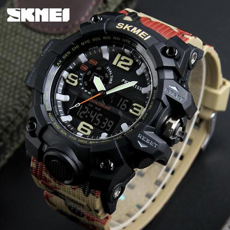 Reloj SKMEI 1327 Analogico y Digital Acuático Antigolpes Cronometro y Alarma