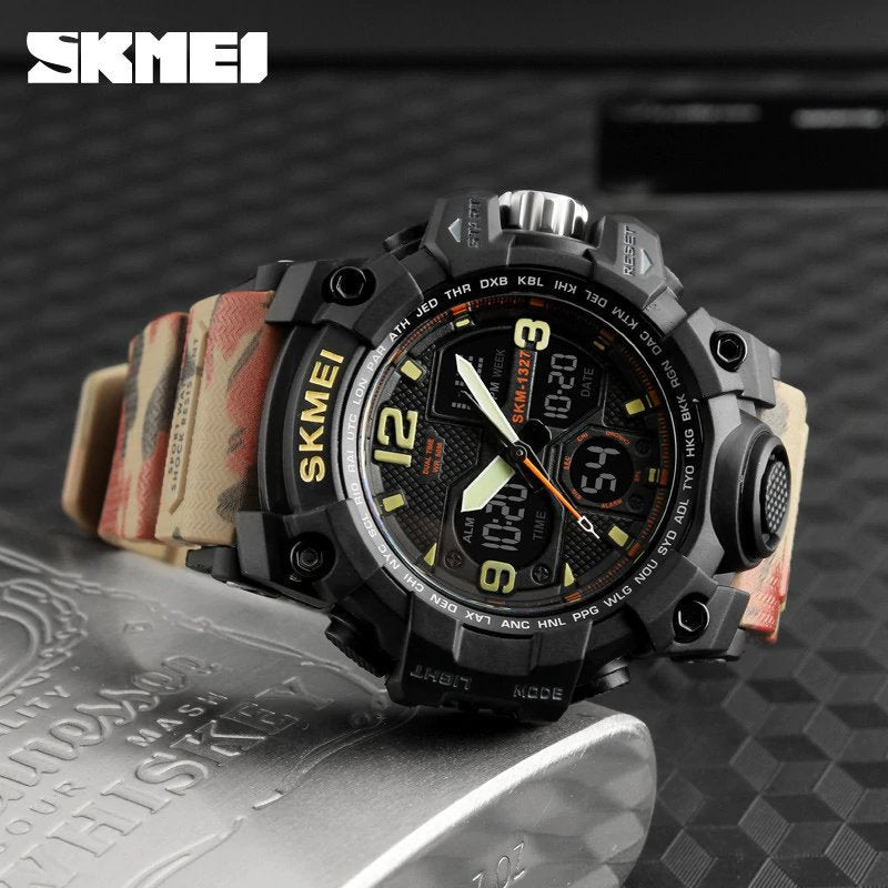 Reloj SKMEI 1327 Analogico y Digital Acuático Antigolpes Cronometro y Alarma