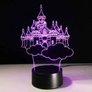Lampara 3D LED Castillo Multicolor