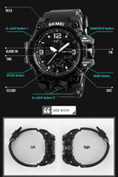 Reloj SKMEI 1155B Analogico y Digital Acuático Antigolpes Cronometro y Alarma