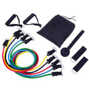 Bandas de Resistencia + Set deportivo (Incluye: soga, rueda abdominal, mancuernas para planchas, ejercitador de manos)