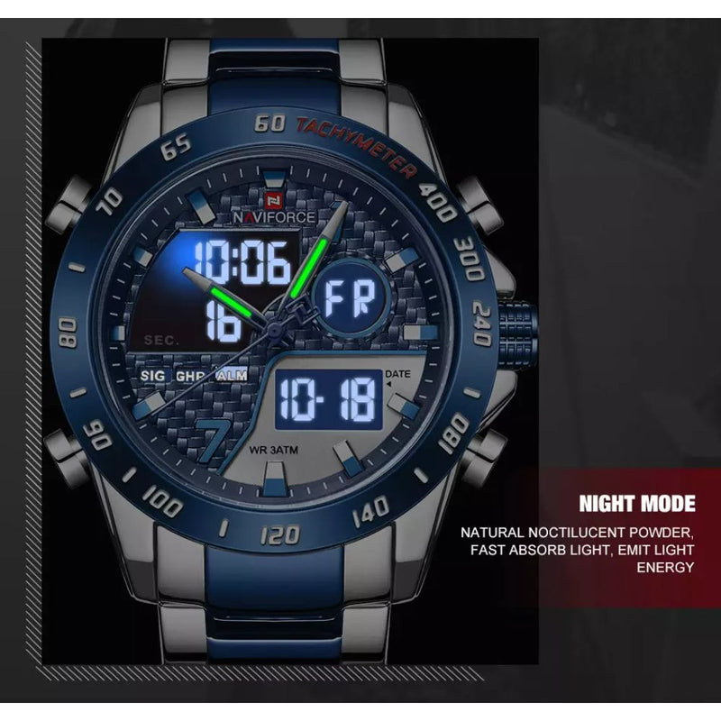 Reloj Naviforce NF9171 Analógico y Digital de Acero