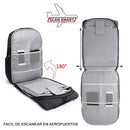 Mochila Anti Robo ULTRABYTE MOD13 Para Laptop con Puerto De Carga Usb, Puerto para Audifonos 3,5mm y Candado