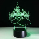 Lampara 3D LED Castillo Multicolor